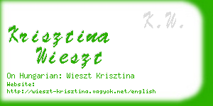 krisztina wieszt business card